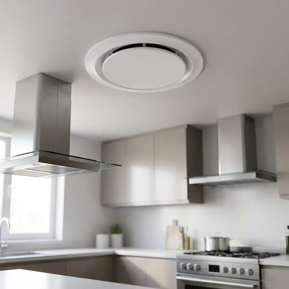 Clip Mounted Rotating Disc Ventilation Grille Cover for Kitchen Outlet and Bathroom Air Circulation ABS  Clip