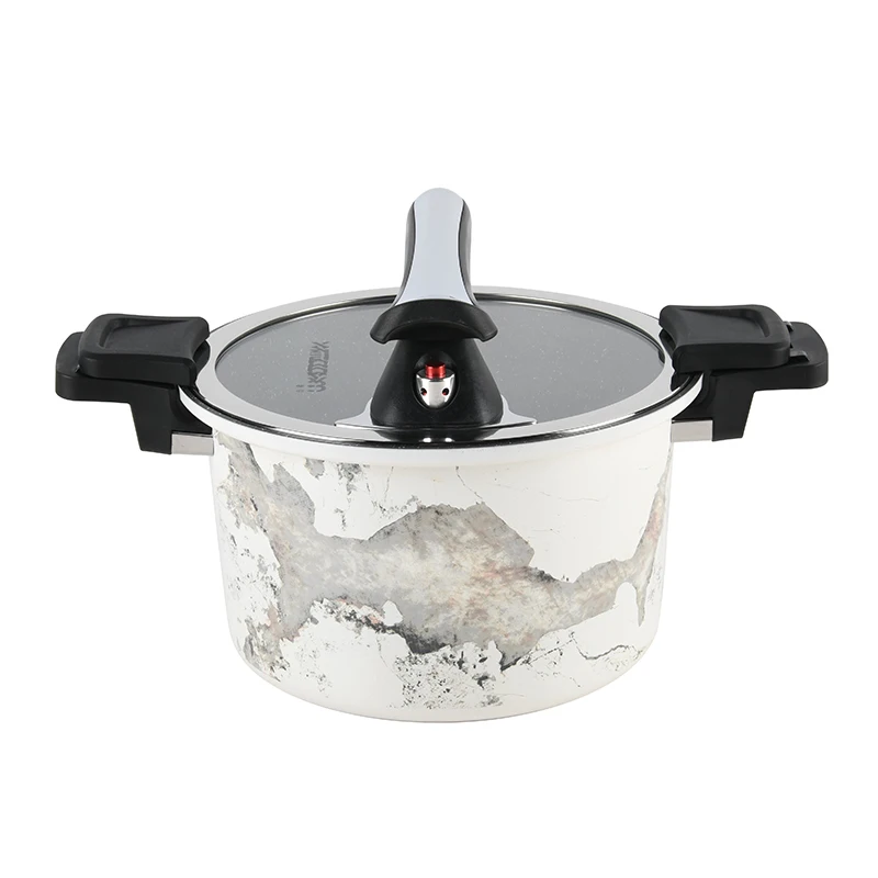 New Design Low Pressure Pot Series Forged 5L Casserole Low Pressure Pot with Point Induction Bottom