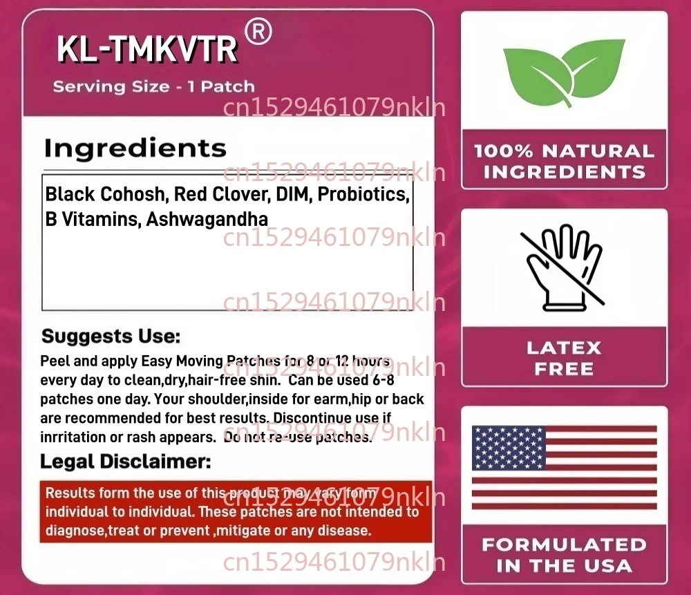 30 Patches Menofem Balance Transdermal Patches Womens Hormone & Menopause Support with Black Cohosh, Red Clover - view 4
