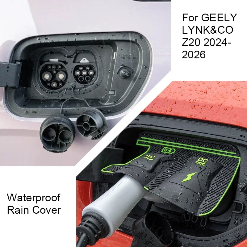 

For GEELY LYNK&CO 06 07 08 EMP Z10 Z20 New Energy Car Charging Port Waterproof Cover Auto Gun Charge Rain Cover Accessories