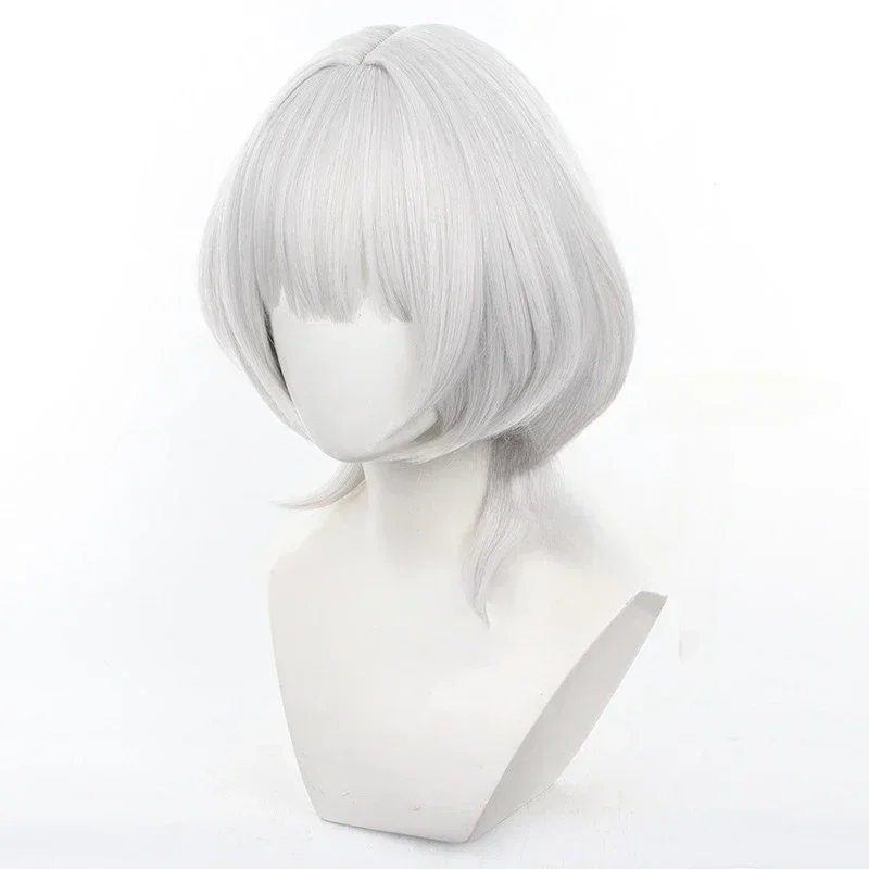 BanG Dream! It's MyGO Rana Kaname Cosplay Wig 40cm Short White Gray Hair Anime Heat Resistant Synthetic Wig Cap Role Play Prop