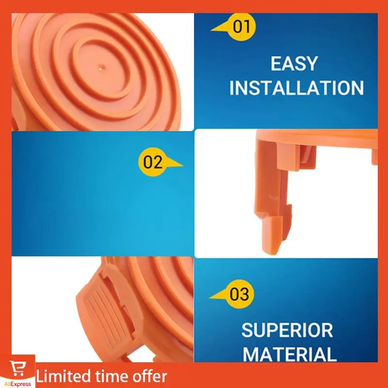 

Fresh 6X 50019417 Grass Trimmer Spool Cap Cover For WORX Corded Electric String Trimmers Part Replacements