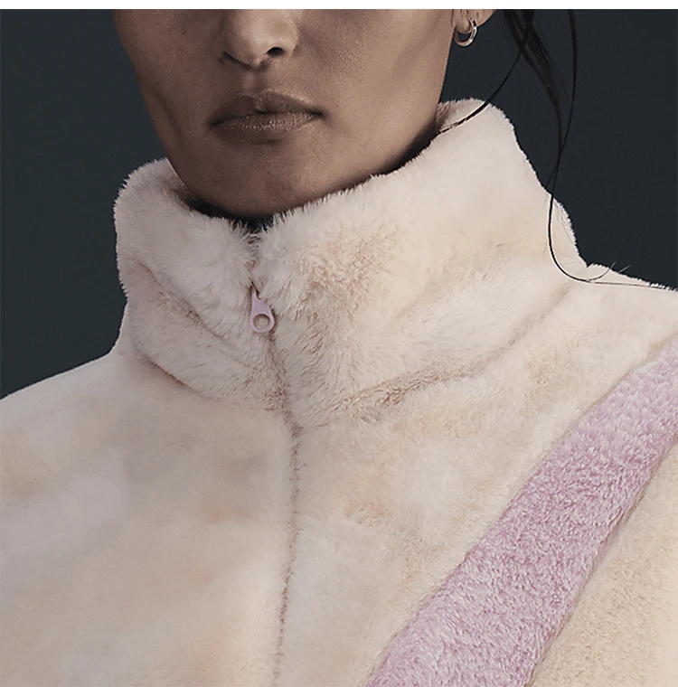Nike echte neue warme sportliche Mode-Jacke mit lockerem Stehkragen für Damen HQ4871-663 – Detail 6