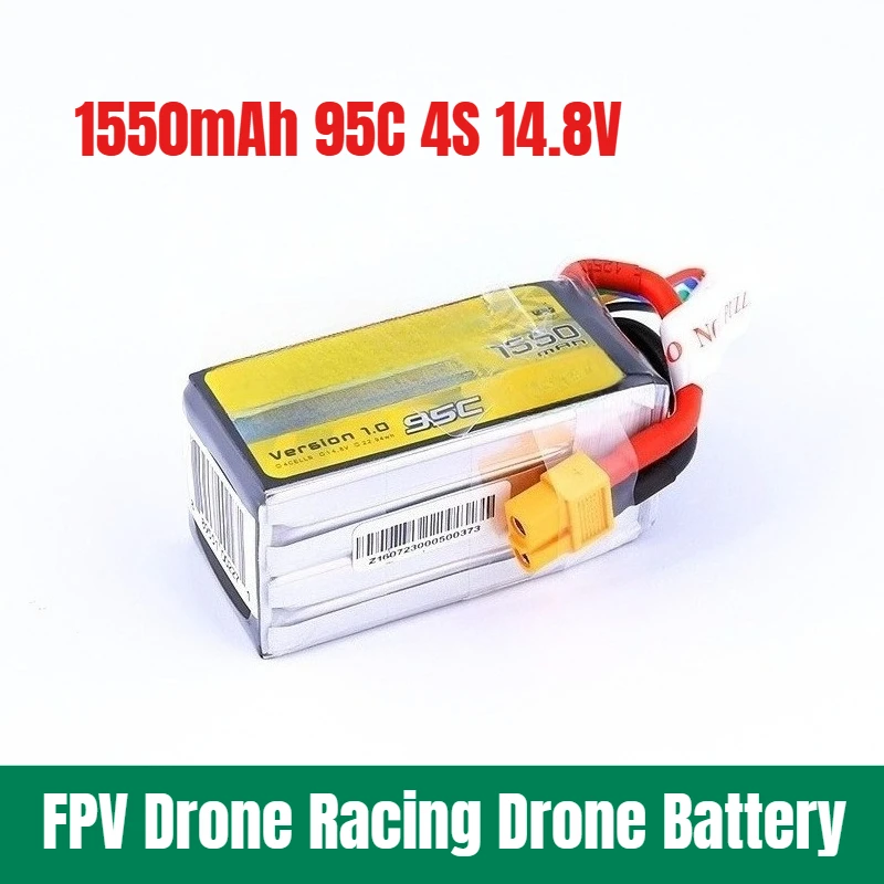 

1550mAh 95C 4S 14.8V FPV Drone Racing Drone Battery