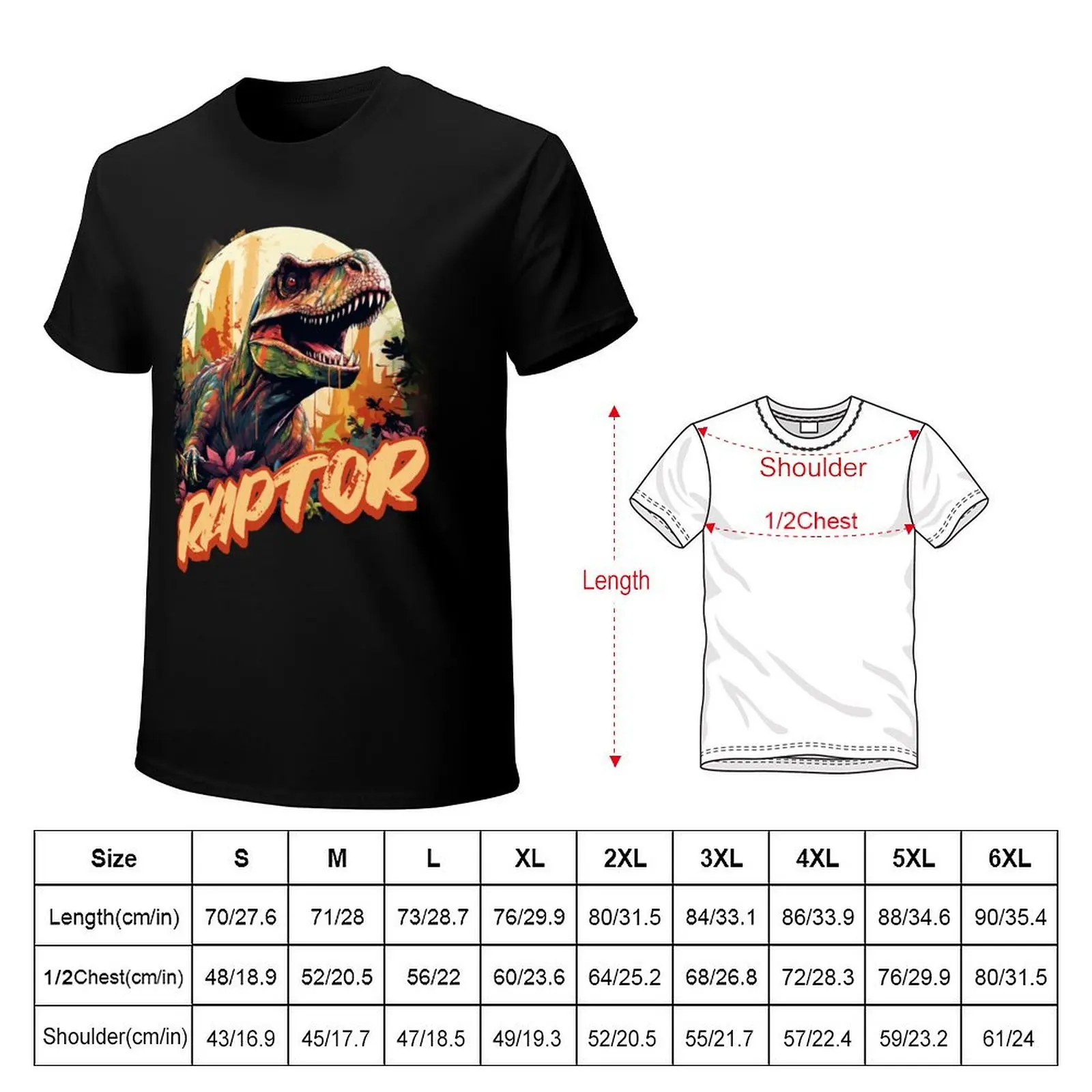 Raptor Velociraptor T-Shirt Comfortable Work Wear Tee