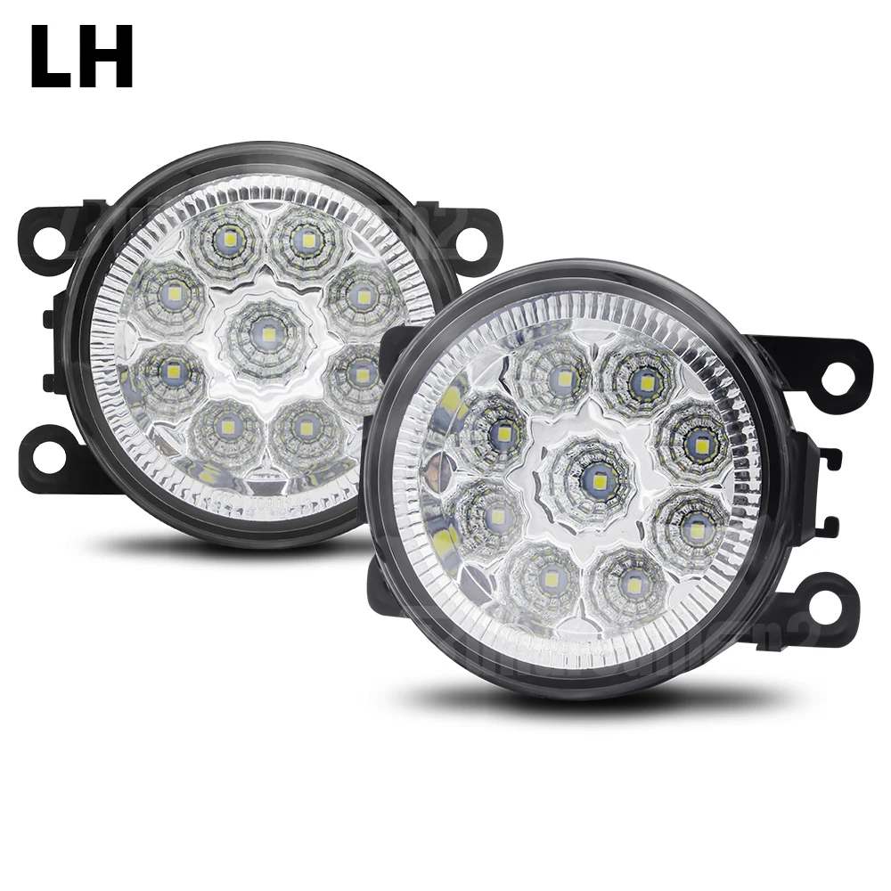 2 X Car Front Bumper Fog Light Assembly For Fiat Panda (312_, 519_) 2012-2022 30W 6000LM LED Fog Daytime Running Lamp DRL H11