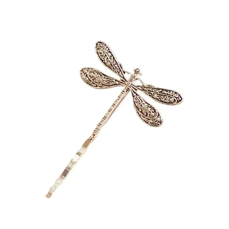 Creative Dragonfly Hairpins Metal Old-fashioned Silver/Gold Dragonfly Hair Clips Woman Hair Accessories