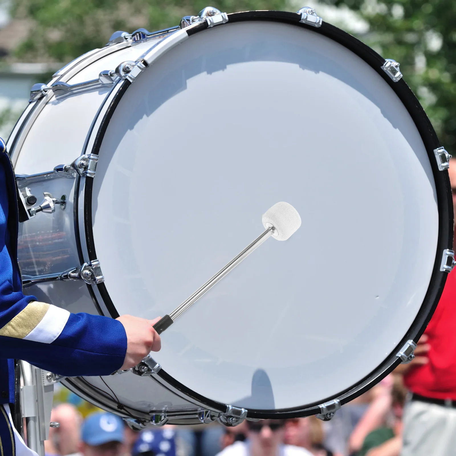 

Chic Stainless Steel Snare Hammer with Wool Felt Head for Percussionists Marching Band Jazz Ensemble Drumming Supplies