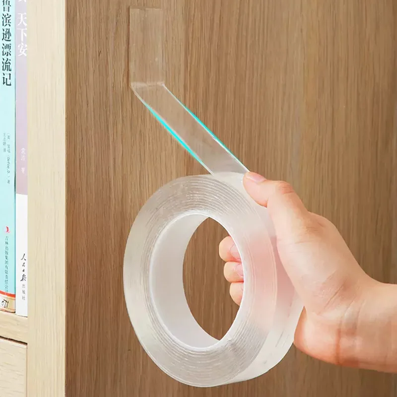 

1/2/3/5M Nano Tape Double Sided Tape Transparent Reusable Waterproof Adhesive Tapes Cleanable Kitchen Bathroom 1mm Thickness