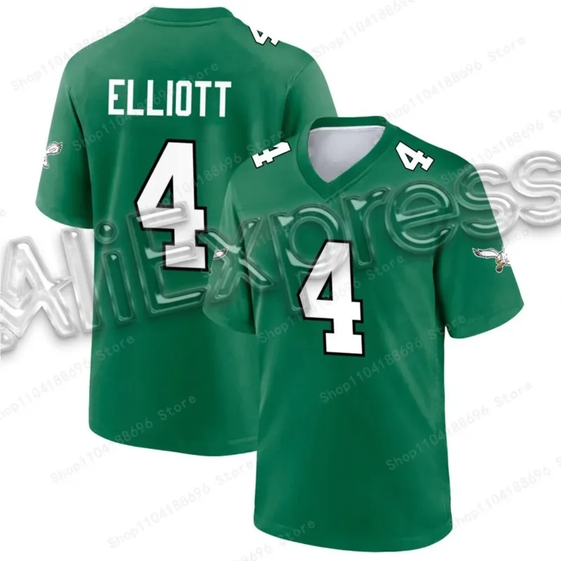 Rugby Uniform, American Oversized Top, Men's T-shirt Philadelphia Eagles Alternate Custom Game Jersey - Kelly Green