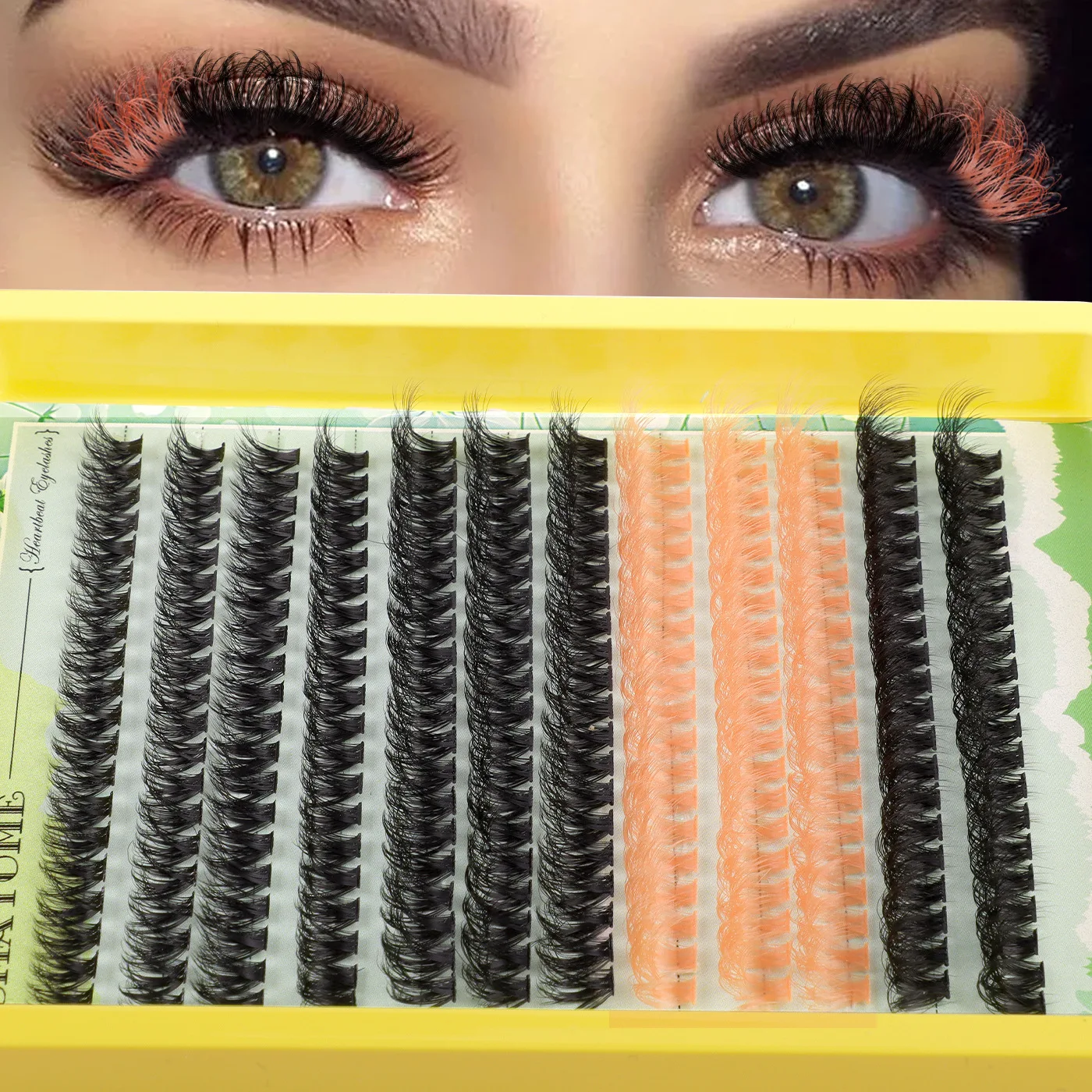 

Color Single Cluster D Song False Eyelash Set 10-18mmDIY Segmented Grafting Thick Eyelashes