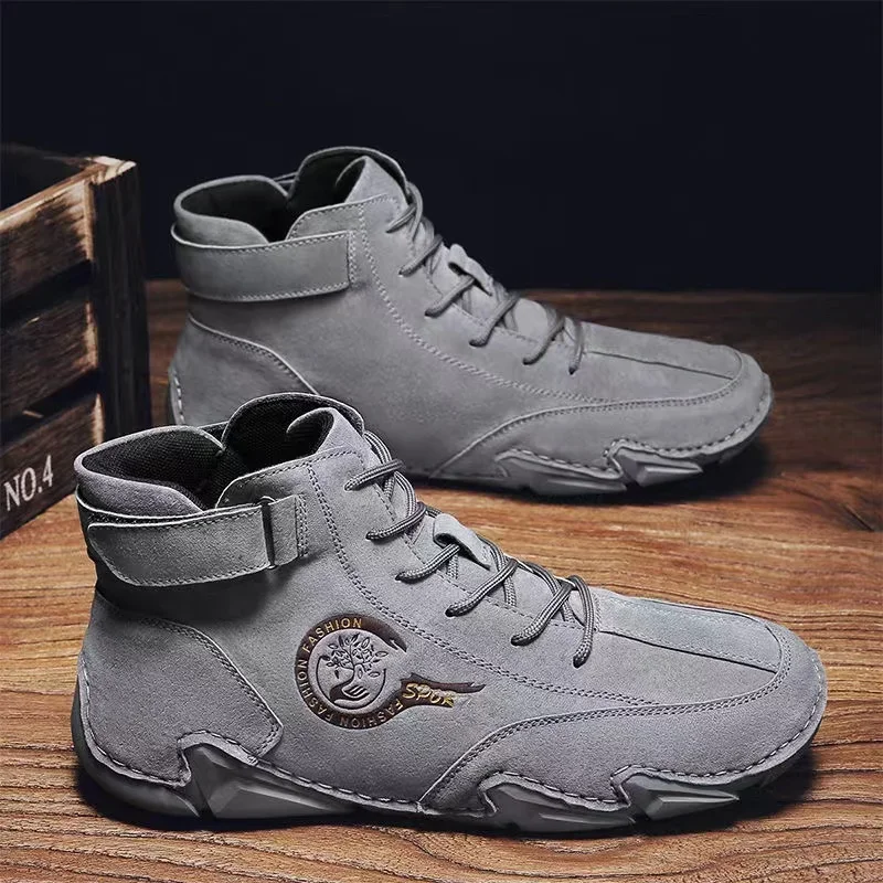 Men Sneakers Winter Plush Hiking Sports Outdoor Short Boots Soft Bottom Casual Shoes for Men Comfortable Original Brand Shoes