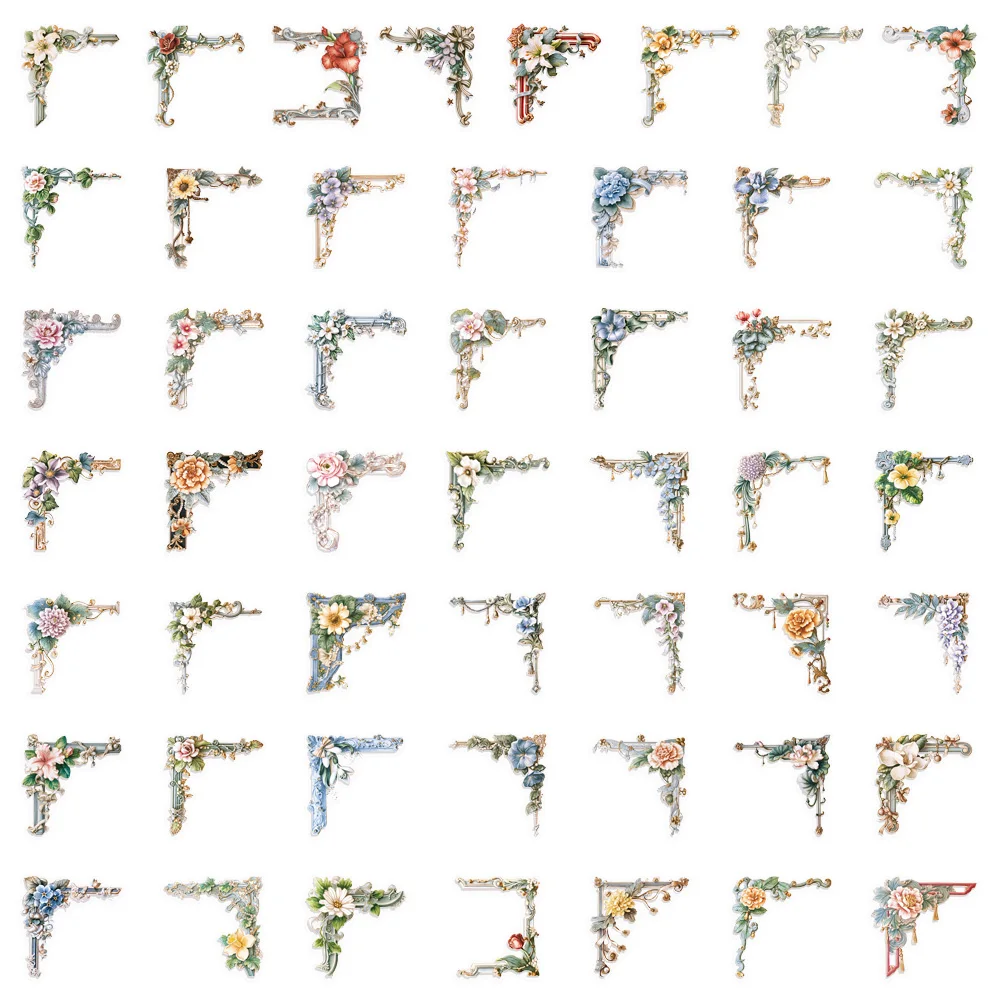 50 шт. креативные цветы фоторамка украшения ПЭТ граффити наклейки для багажа динамик скейтборд чашка воды украшения наклейки