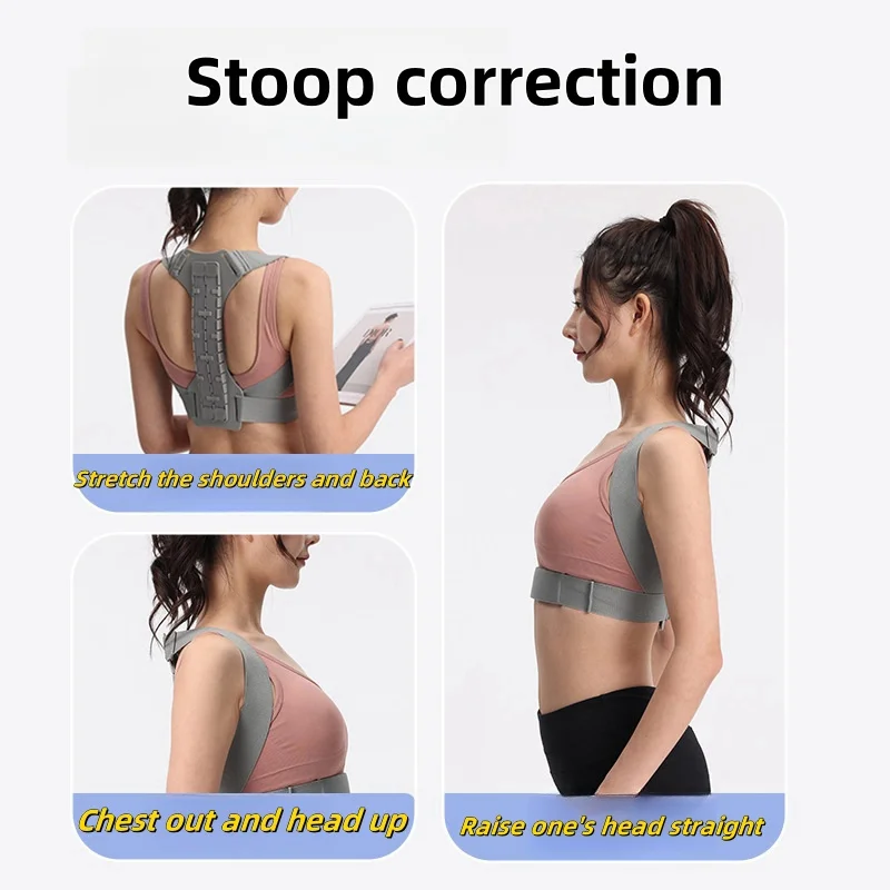 1PC Adjustable Easy Wearing Back Shoulder Posture Corrector Belt, Clavicle Spine Support Reshape Your Body Home Sport Upper Back