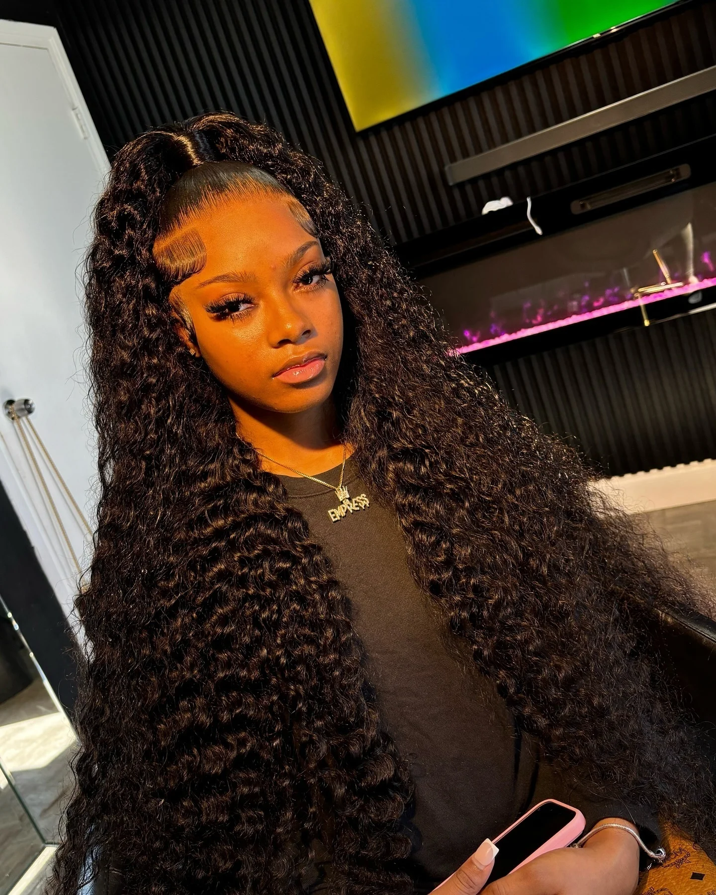 Deep Wave 13x4 Natural Color Lace Front Wigs Human Hair Transparent 220Density 13x6 Pre Plcked 5x5 Frontal Curly Wig For Women1B