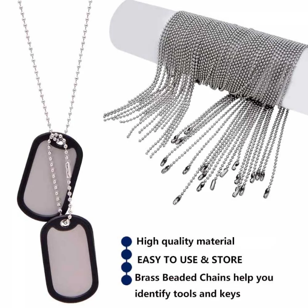 1roll 1.5/2.4mm Iron Beads Chain 10m About 50 Iron Material Beads Waist Buckle DIY Jewelry Chain Suitable For Bracelet Necklace