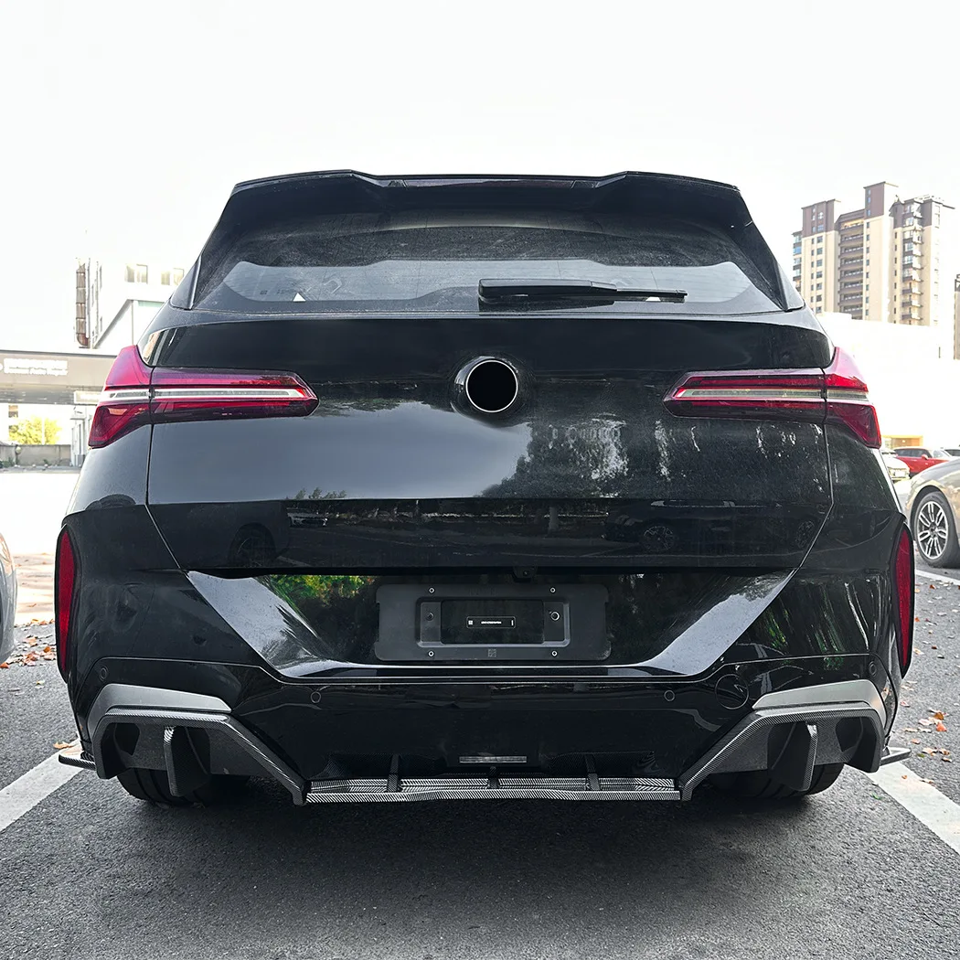 

For BMW X3 G45 M Sport 2024-2025 Rear Lip Spoiler Diffuser Corner Cover Sticker Wind Blade Gloss Black