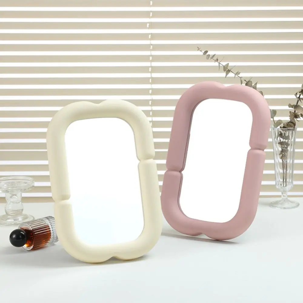 

Cute HD Makeup Mirror Irregular Macaron Beauty Mirror Vintage Creative Vanity Mirror Desktop
