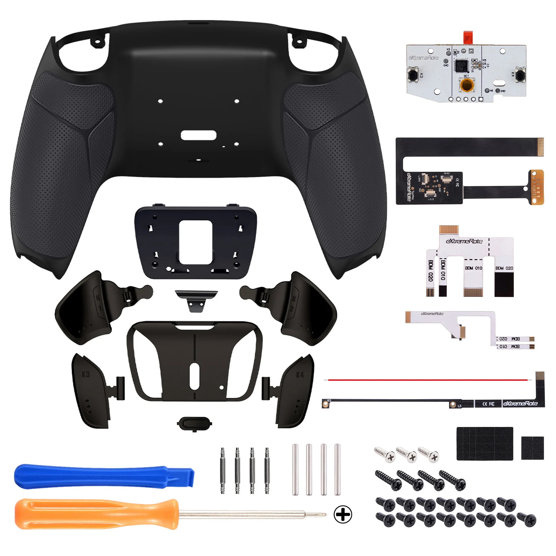 eXtremeRate Programmable Real Metal Buttons (RMB) Version RISE4 Remap Kit for PS5 Controller BDM 010 & BDM 020 - 14 colors