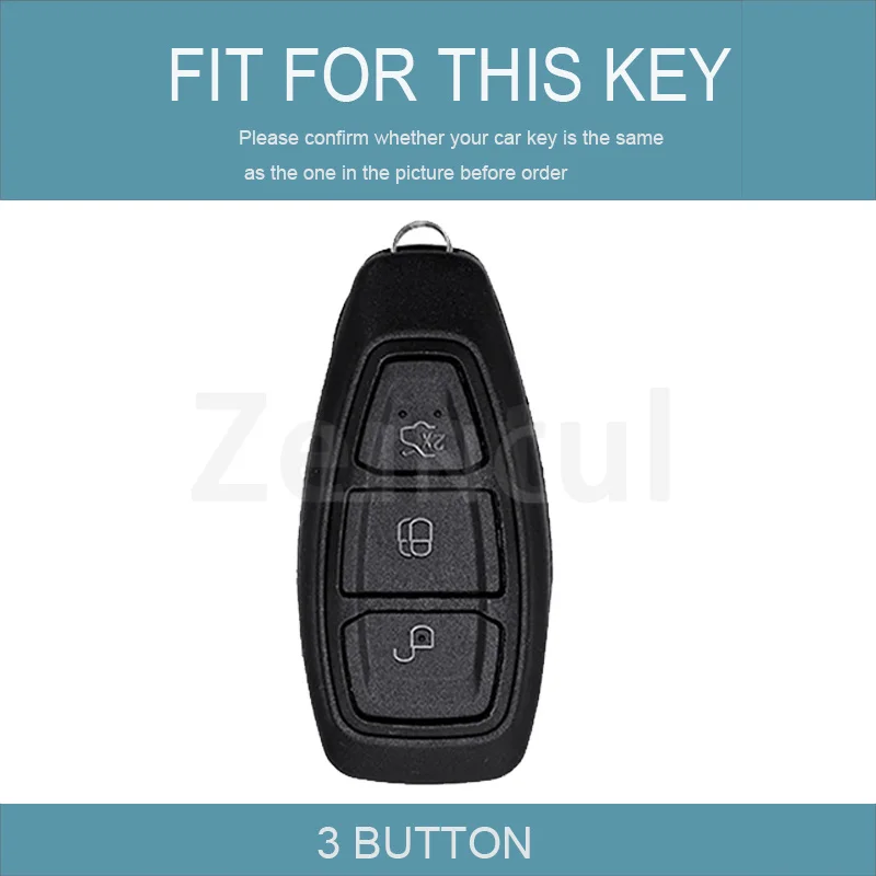 Auto Keyless Keychain Protector Car Key Fob Cover Keychain for Ford Kuga Puma Edge Escape ST Line Fiesta Focus Mondeo Ecosport