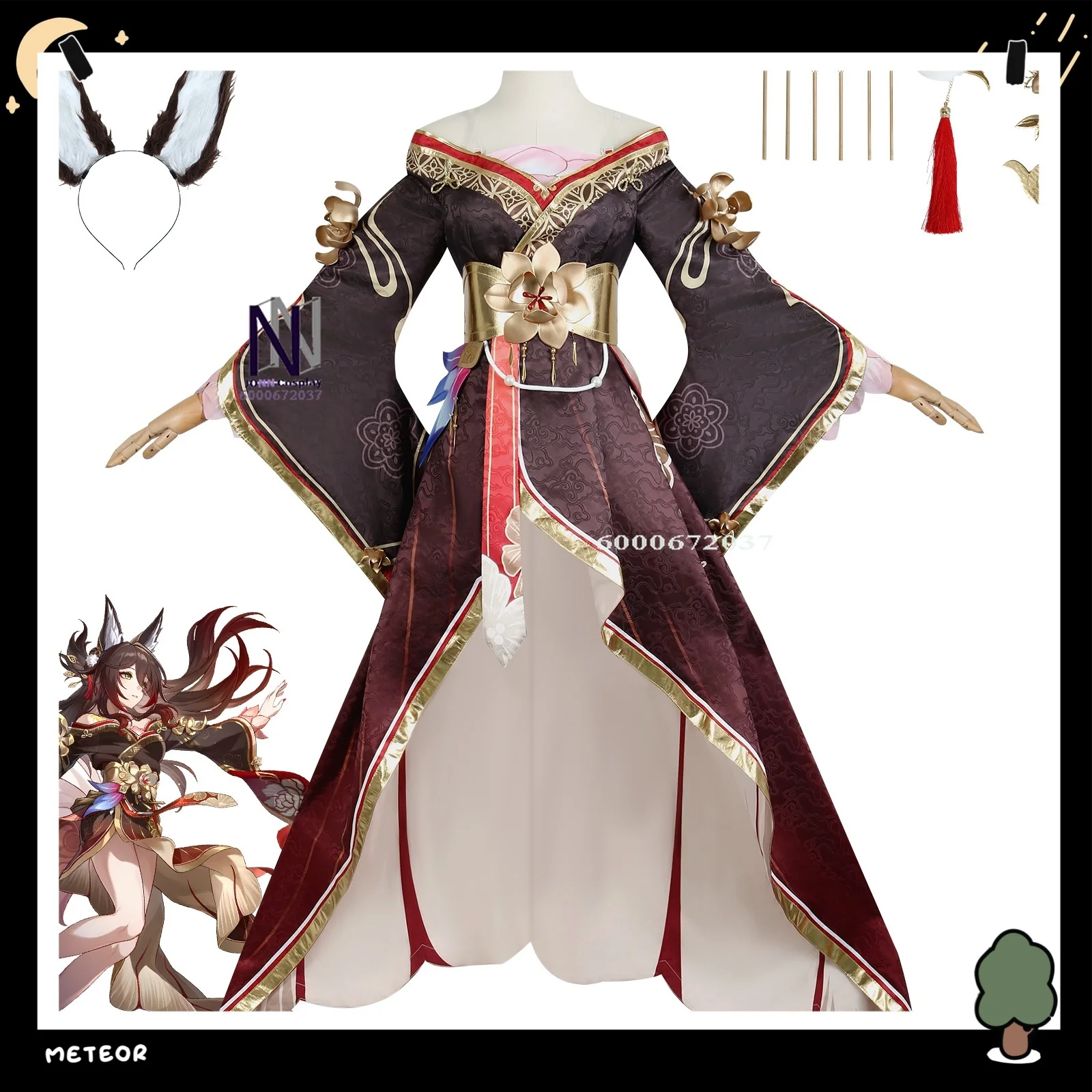 

TingYun New Arrival Cosplay Costume Accessories Wig Game Honkai Star Rail Halloween Carnival Christmas Party Comic Con Hot Sale