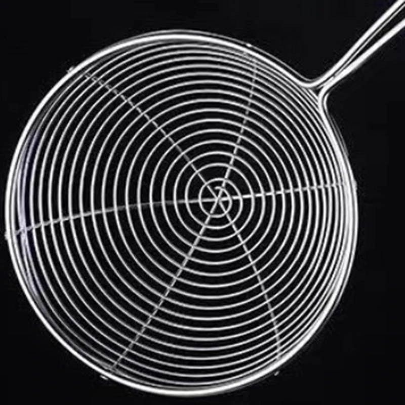 หม้อกรองร้อน Scoops สแตนเลสหม้อกรองช้อนตาข่าย Skimmer ช้อนเอเชียกรอง Ladle Pearl Colander