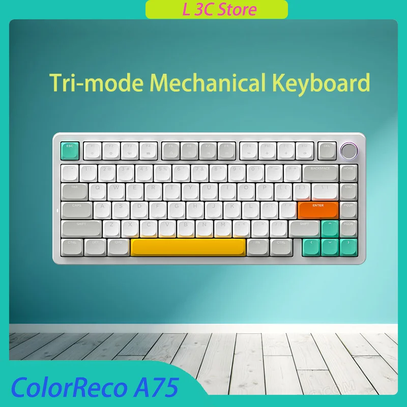 

Клавиатура Механическая ColorReco A75, 3 режима, Bluetooth, задержка 1 мс