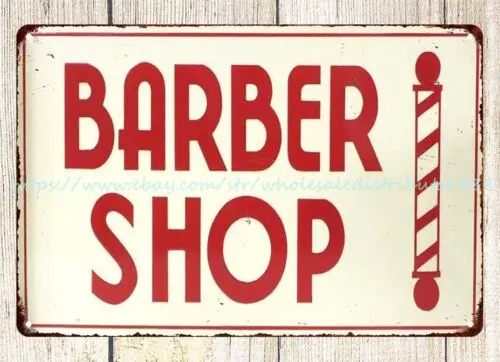 plaques reproductions Barber Shop metal tin sign