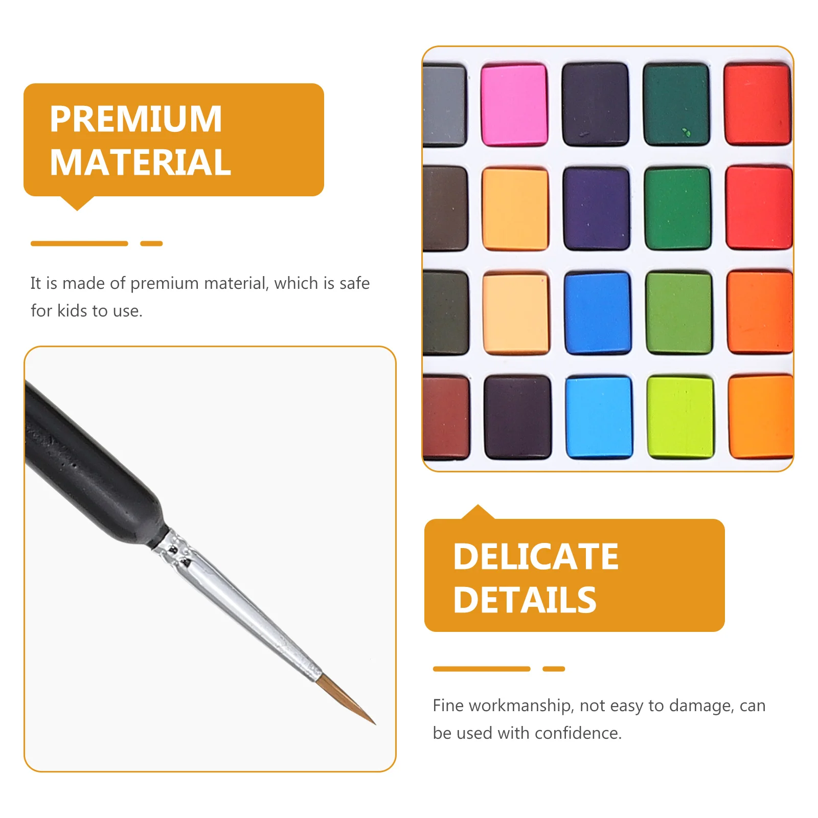 

Watercolor Paint Kit Concentrated Pigment Portable Lightweight DIY Coloring Supplies Artist Kids Students Teachers Safe Premium