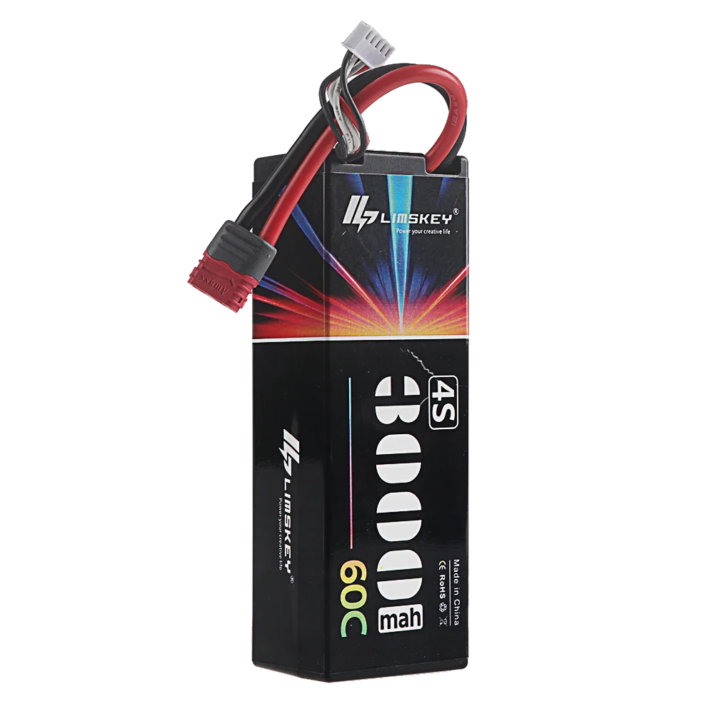 4S 14.8V 3000mAh 60C Lipo Battery with XT60 T Connector Hard Case Lipo Battery For 1/8 1/10 RC E Buggy Truggy Car Parts