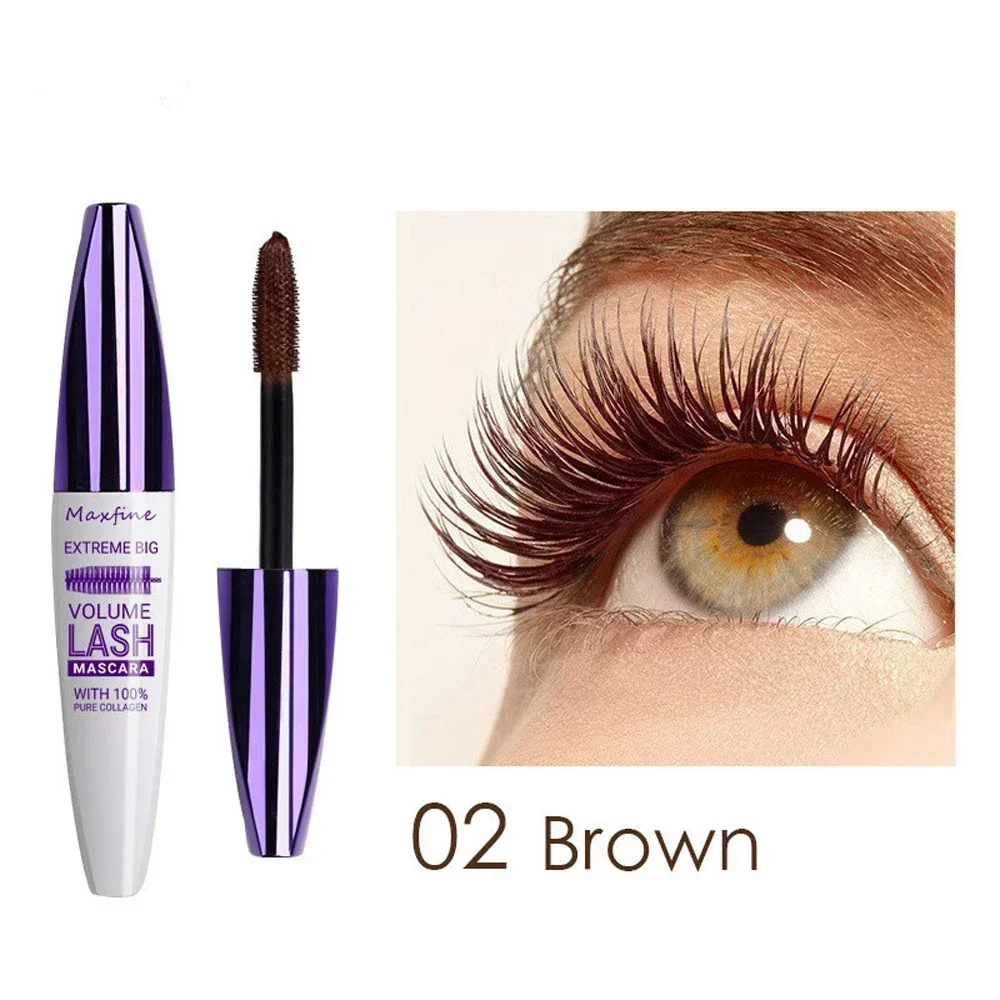 5D Multi-color Mascara Waterproof Fast Dry Eyelashes Curls Extension Make-Up Eyelashes Blue Purple Black White Gold Ink Mascara