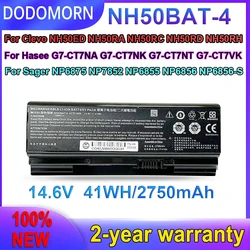 DODOMORN New NH50BAT-4 Battery For Clevo NH70RAQ NH55EDQ NH50RA NH55RCQ NH58RDQ NH58RCQ For machenike T58 For Sager NP6875