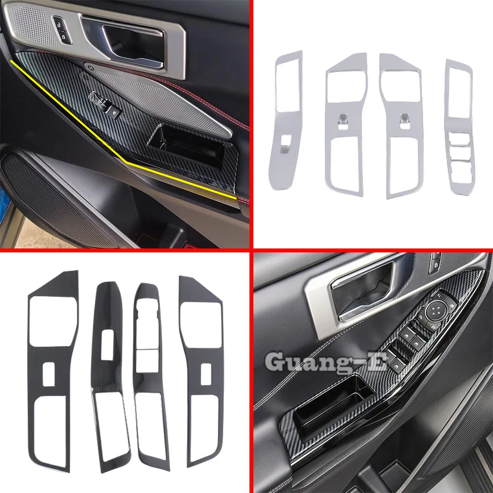Car Body Armrest Handrail Door Window Glass Switch Panel Cover Trim Stick Frame For Ford Explorer U625 2019 2020 2021 2022 2023