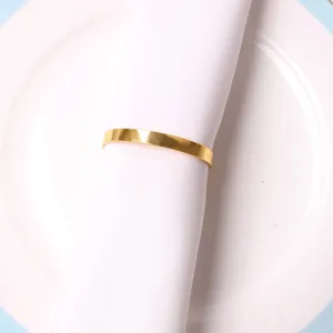 10 قطع بسيطة الذهبية منديل خواتم منديل حامل منديل لحفل زفاف مأدبة زينة أفضل 8 حامل منديل مبيعات - No8