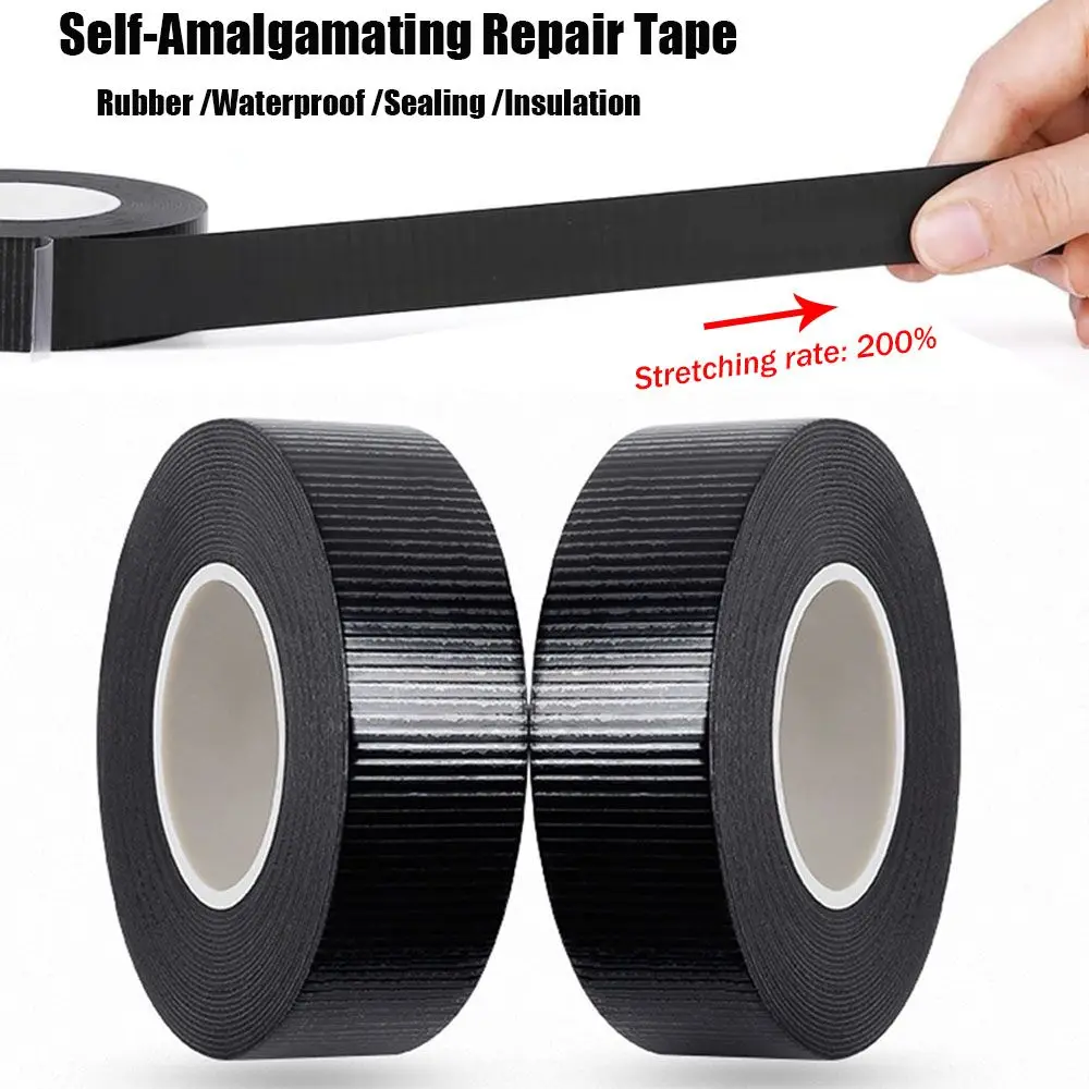 Self-Amalgamating Repair Tape Waterproof Rubber Adhesive Sealing Tape Electrical Insulation Tape Home Hardware