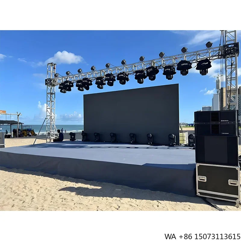 

P2.604 Outdoor IP65 Waterproof Rental LED Display 500x1000mm 500x500mm Sizes for Music Festivals Stage Events 5mx3m LED Wall