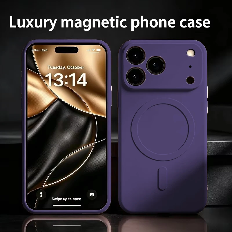 For Magsafe Wireless Charging Original Liquid Silicone Case For IPhone 18 17 16 15 14 13 12 11 Pro Max Mini Magnetic Back Cover