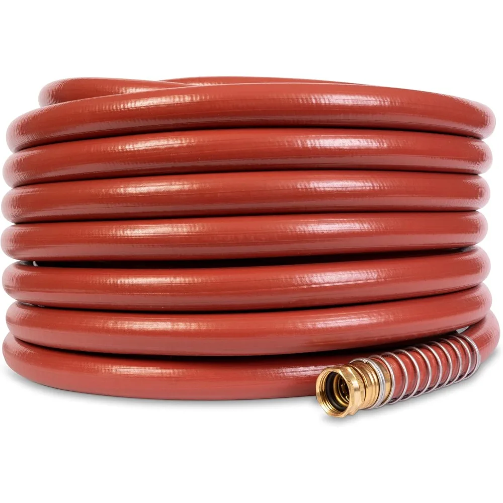 

Pro Commercial 3/4" x 100' Heavy Duty Water Hose, Durable and Kink Resistant 100 ft Garden Hose