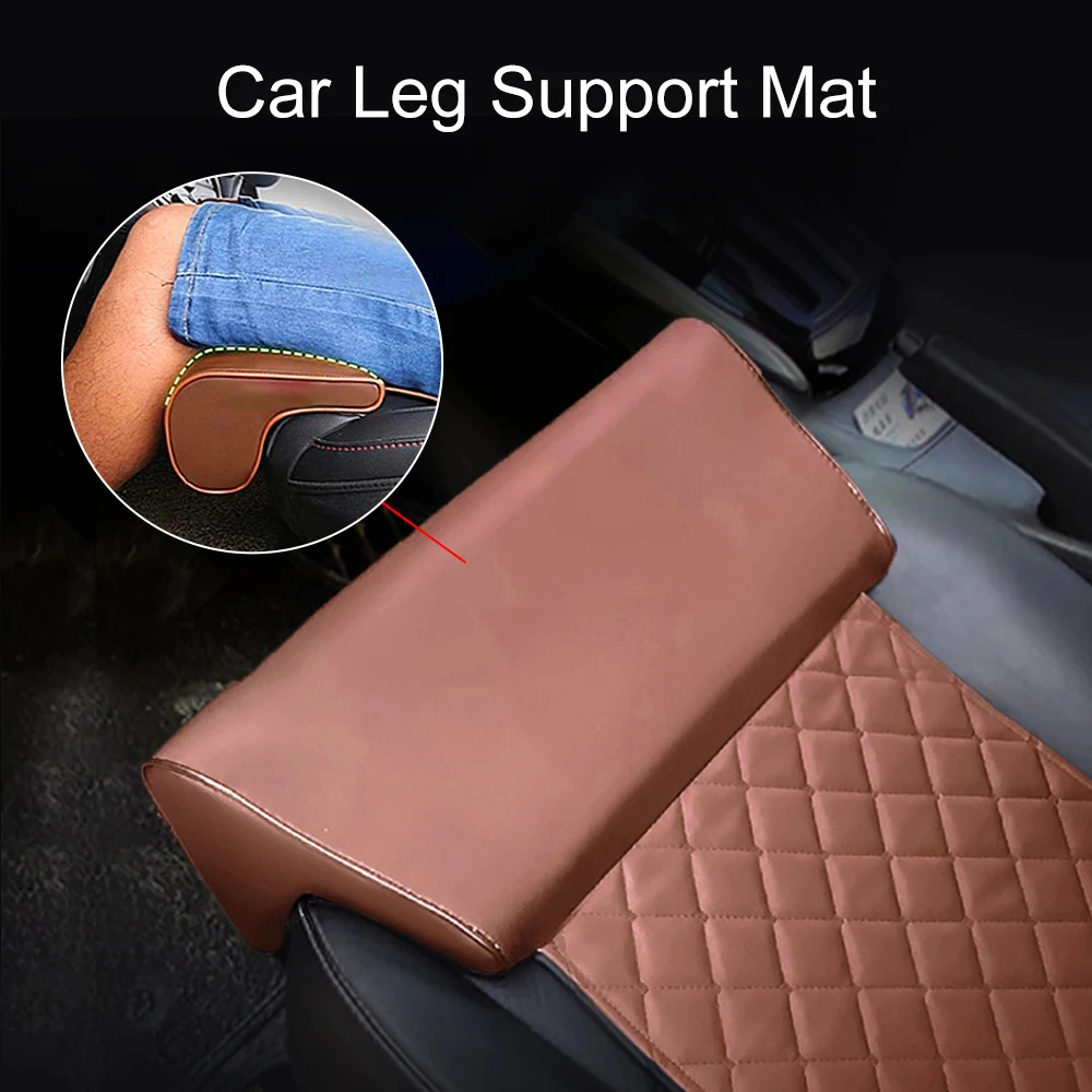 

Universal Leather Car Seat Extension Pad Leg Support Pillow Memory Foam Knee Pad Driving Office Home Driver Protection Pad