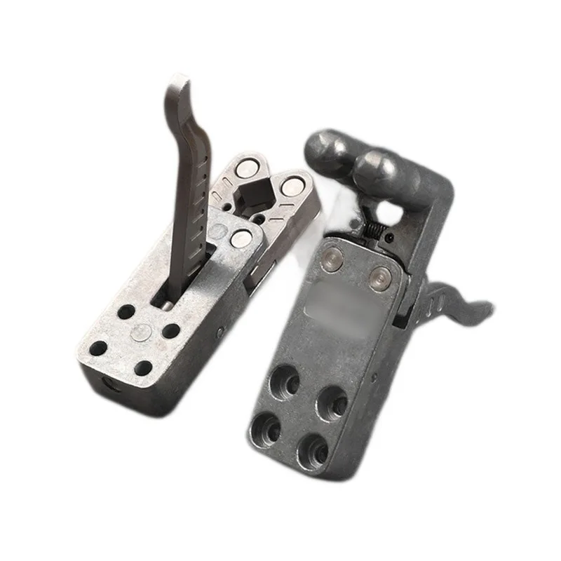 Acessórios de estilingue ao ar livre de aço inoxidável dispositivo de abertura e fechamento de retorno automático braçadeira de ovo de ligação de dois eixos