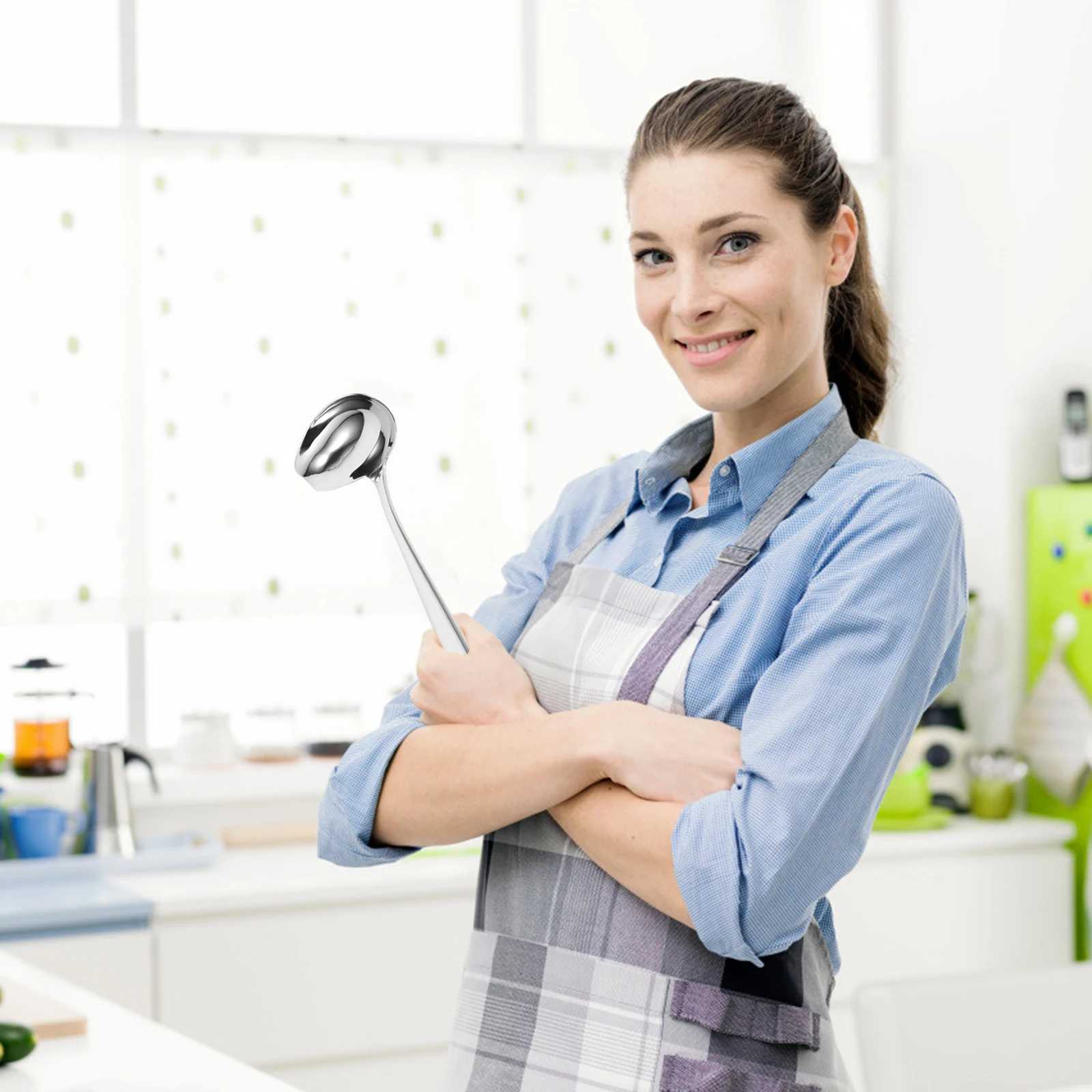 

Kitchen Oil Spoon Stainless Steel Gravy Ladle Smooth Easy Clean Practical Gift for Friends Cooking Essential 125char