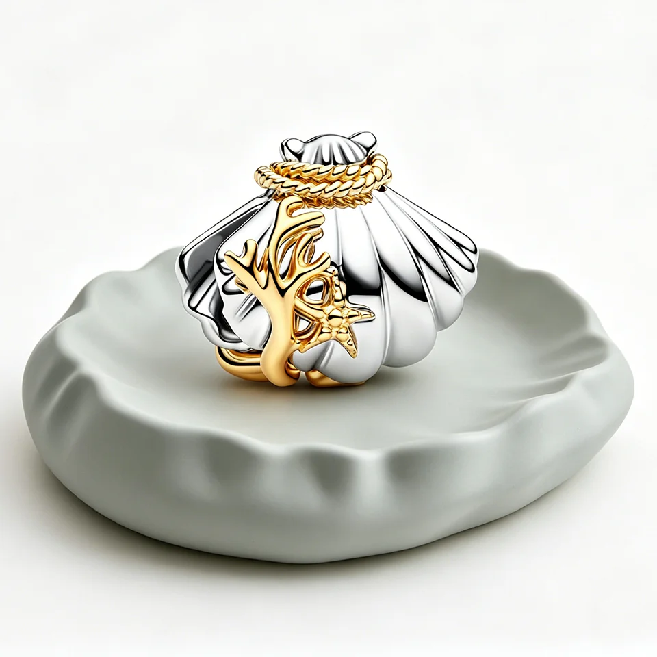 2026 New 925 Silver Heart-Shaped Graduation Devil Fish Football Trophy DIY Charm Jewelry Bead Pendant Display Tool view 3