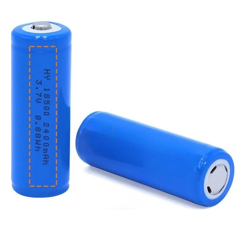 100PCS For 18500 Rechargeable Lithium Battery 3.7V with Negative Electrode Metal Protection Plate