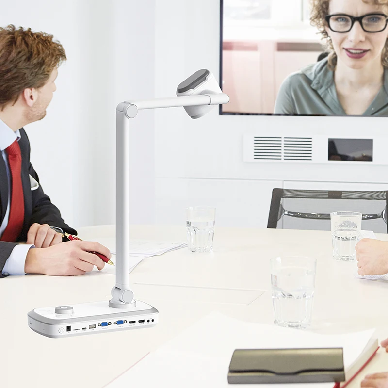 V80 Zoom 12x HD MI VGA Digital Visualizer 4K Document Camera 13MP Optical A3 Foldable Visual Presenter Screen