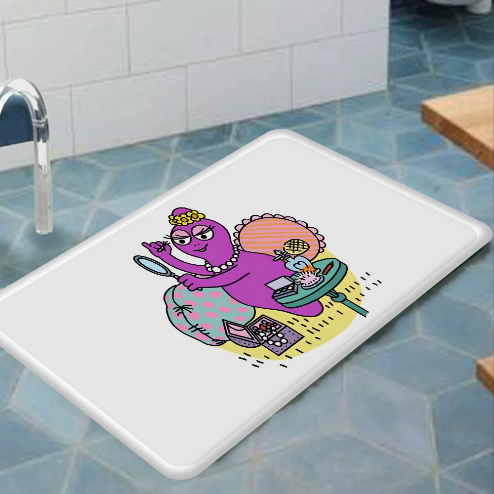 Les Barbapapa Family Room Mats Cheaper Anti-slip Modern Living Room Balcony Printed Welcome Rug