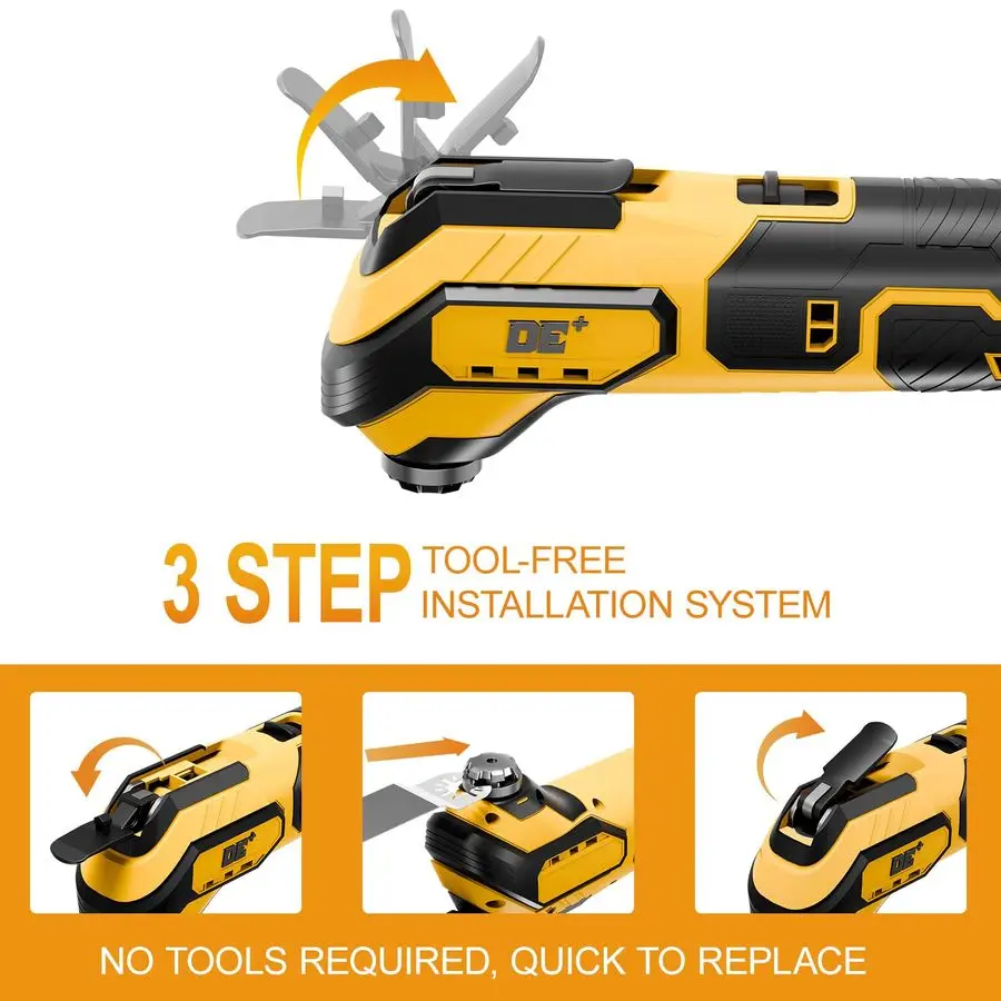 مجموعة أدوات متعددة متأرجحة لبطارية Dewalt 20V Max، 21000 OPM، 6 سرعات، أداة تتأرجح لاسلكية، 23 قطعة من الملحقات، فرشاة