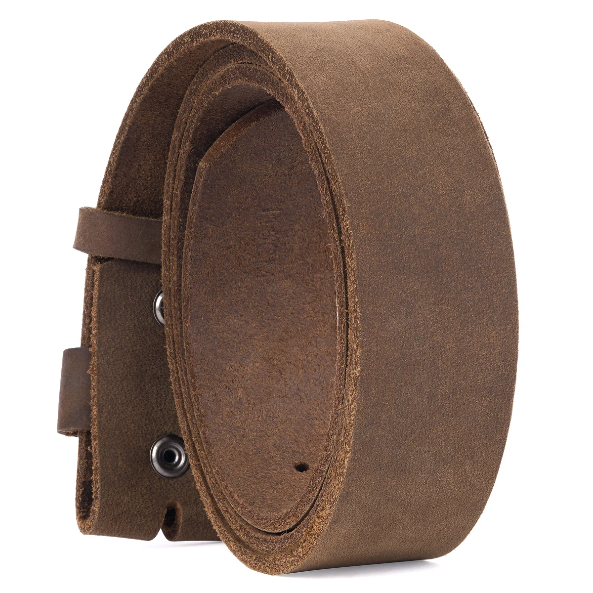 Retro 3.8cm Width Top Layer Cowhide Belt Without Buckle Comfortable Durable High-quality No Buckle Belt For Men Daily Use
