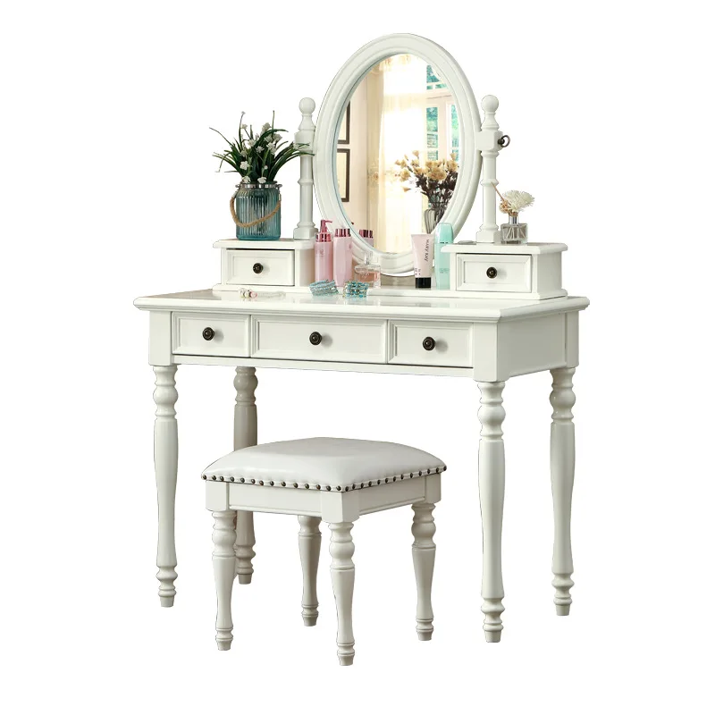 

Solid wood dresser European simple mini makeup bedroom small apartment