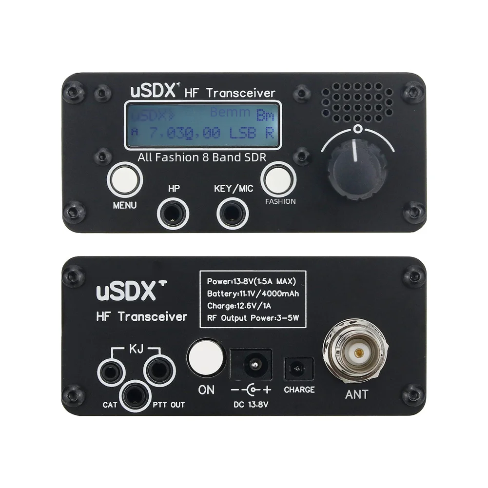 جهاز إرسال واستقبال Usdr Usdxplus V2 8-band Sdr Hf Ssb Qrp جهاز استقبال عالي التردد على الموجات القصيرة LCD