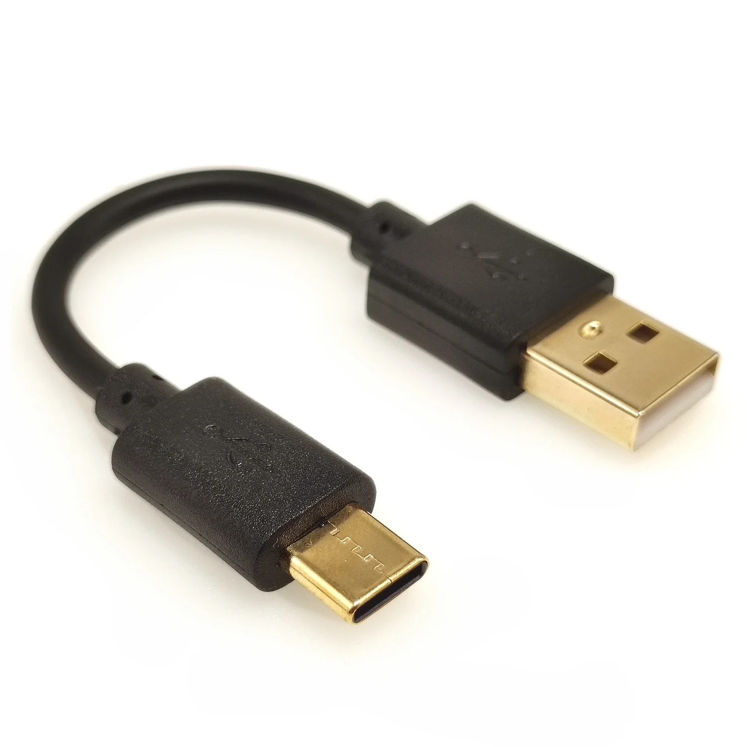 C-type male A-type charging cable connector, 10cm gold-plating USB Straight head,  gold-plating cable, USB 2.0 A-type C